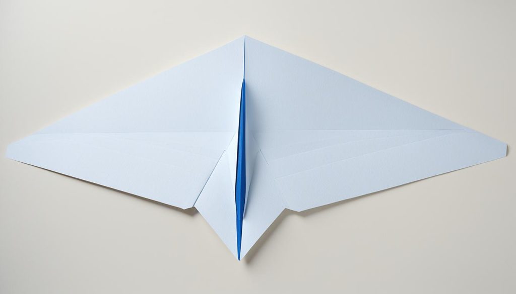 blunt-nosed paper airplane