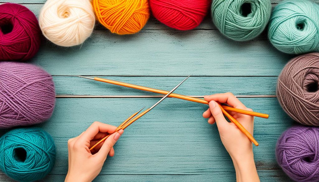 how to cast on knitting with two needles