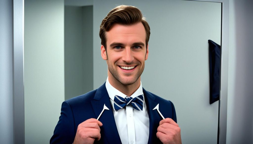 how to pull off a bow tie