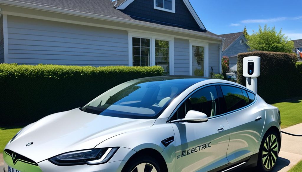 charging electric car at home 3-pin plug