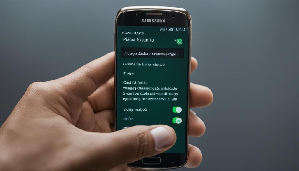 how to delete whatsapp messages on samsung