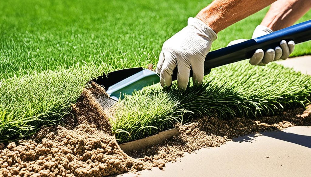 how to lay artificial grass on grass