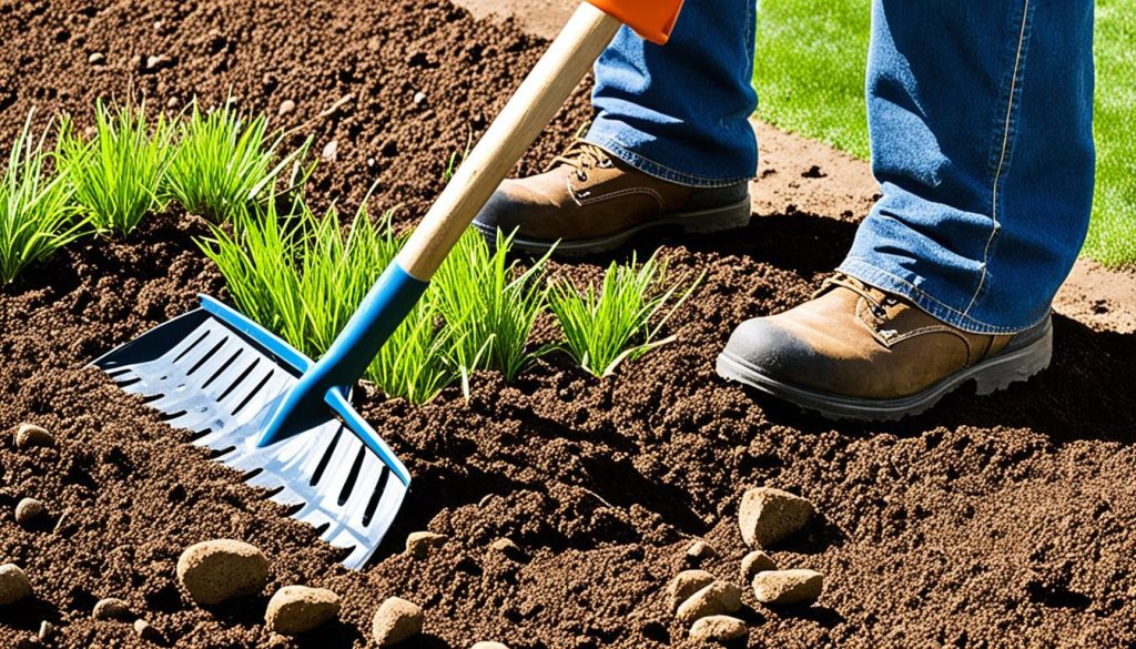 how to level soil before laying turf