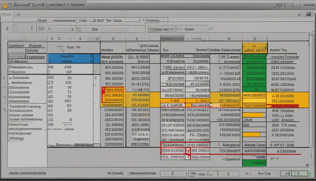 how to lock cells in excel when scrolling