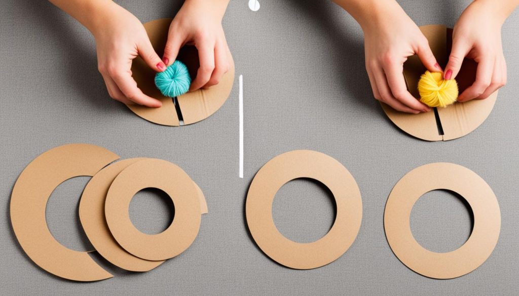 how to make a pom pom with cardboard