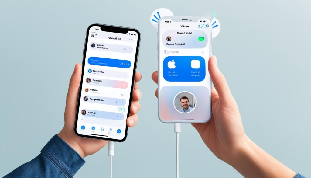 transfer contacts via AirDrop