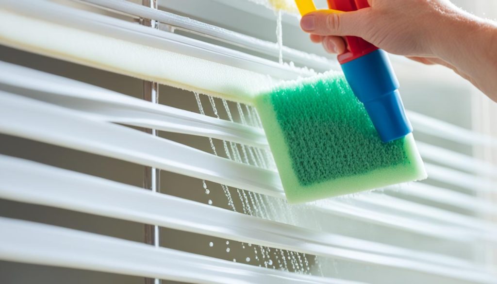 Remove stains from vertical blinds