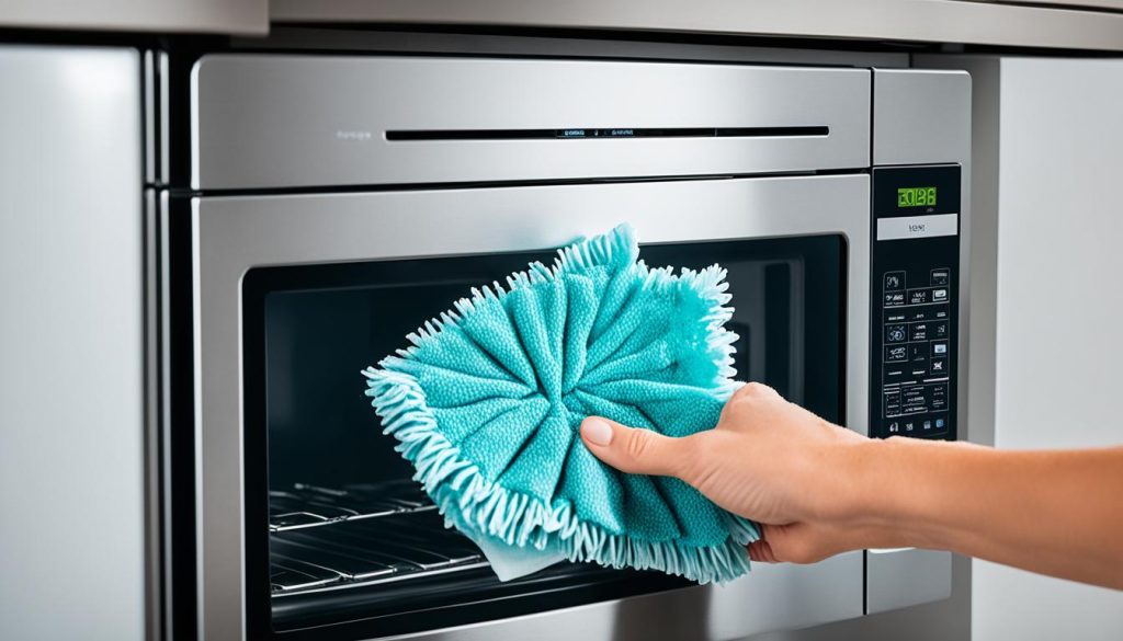 how to clean the outside of a microwave